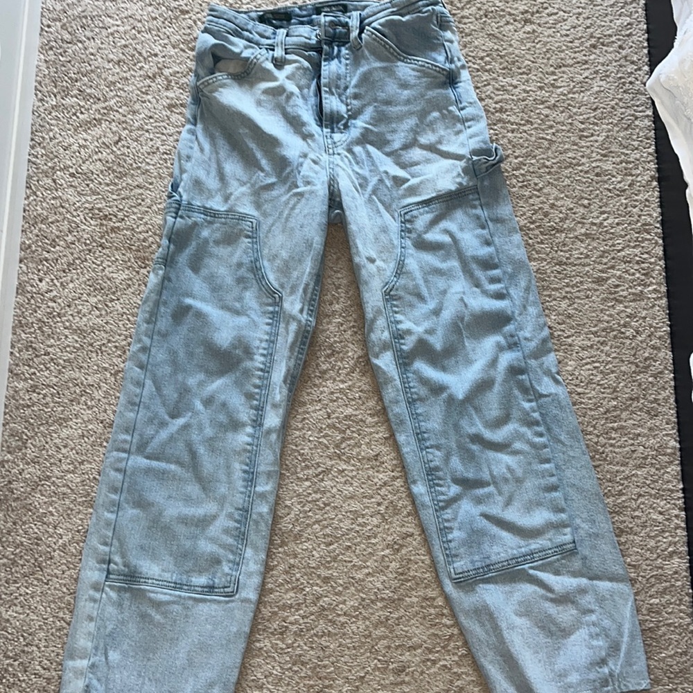 blue cargo jeans